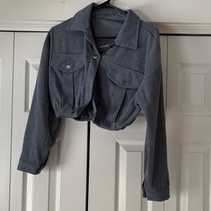 Women's Blue Corduroy Jacket